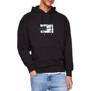 Tommy Hilfiger TJM RLX Graffiti Signature Hood Siyah Erkek Sweatshirt