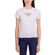 Tommy Hilfiger TJW BBY Essential LOGO 1 SS Beyaz Kadın T-shirt