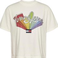 Tommy Hilfiger TJW BXY Rainbow FLAG TEE Beyaz Kadın T-shirt