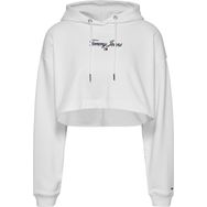 Tommy Hilfiger TJW CRP ESS 1 Embro Hoodie Beyaz Kadın Sweatshirt