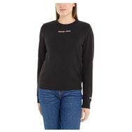Tommy Hilfiger Tjw Reg Gold Lınear Crew Siyah Kadın Sweatshirt