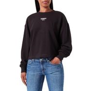 Tommy Hilfiger TJW RLX CRP Ess Logo Crew Siyah Kadın Sweatshirt