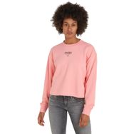Tommy Hilfiger Tjw Rlx Essential Logo Crew Ext Pembe Kadın Sweatshirt