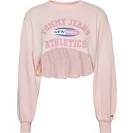 Tommy Hilfiger TJW ULTR CRP TJ ATH Crew Pembe Kadın Sweatshirt
