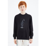 Tommy Life 11174 Siyah Baskılı Erkek Çocuk Sweatshirt