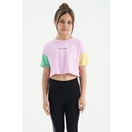 Tommy Life 75130 Pembe Yazı Baskılı O Yaka Düşük Omuzlu Oversize Kız Çocuk T-shirt