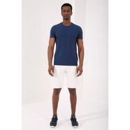 Tommy Life 81141 Ekru Fermuar Cepli Yazı Detaylı Erkek Standart Kalıp Şort