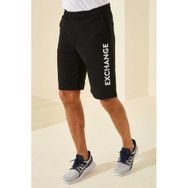 Tommy Life 81142 Siyah-Beyaz Erkek Yazı Baskılı Cepli Standart Kalıp Şort