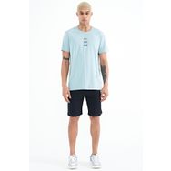 Tommy Life 81245 Lacivert Yan Baskılı Bağcıklı Standart Kalıp Erkek Şort
