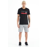 Tommy Life 81246 Gri Melanj Baskılı Detaylı Bağcıklı Erkek Şort