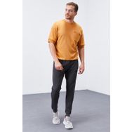 Tommy Life 84343 Antrasit Melanj Erkek Fermuar Cepli Dar Kesim Jogger Eşofman Alt
