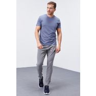 Tommy Life 84343 Gri Melanj Fermuar Cepli Dar Kalıp Jogger Erkek Eşofman Altı