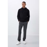 Tommy Life 84669 Antrasit Melanj Erkek Fermuar Cepli Dar Kesim Klasik Paça Eşofman Alt