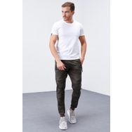 Tommy Life 84754 Haki Kamuflaj Desenli Dar Kalıp Jogger Erkek Eşofman Altı