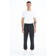 Tommy Life 84826 Siyah Erkek Basic Cepli Bağcıklı Rahat Form Lastik Paça Eşofman Altı