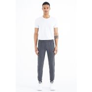 Tommy Life 84909 Antrasit Melanj Yazı Nakışlı Standart Kalıp Jogger Erkek Eşofman Altı