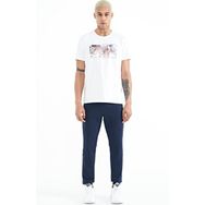 Tommy Life 84909 İndigo Yazı Nakışlı Standart Kalıp Jogger Erkek Eşofman Altı