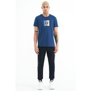 Tommy Life 84909 Lacivert Yazı Nakışlı Standart Kalıp Jogger Erkek Eşofman Altı