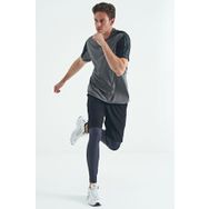 Tommy Life 84988 Antrasit Arka Bilek Baskı Detaylı Yüksek Bel Slim Fit Aktif Spor Erkek Tayt