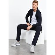Tommy Life 85152 Lacivert Erkek Dik Yaka Fermuarlı Standart Kalıp Klasik Paça Eşofman Takımı