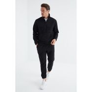 Tommy Life 85159 Lacivert Yarım Fermuar Dik Yaka Lastik Paça Polar Erkek Eşofman Takımı