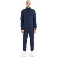 Tommy Life 85178 İndigo Dik Yaka Fermuarlı Gizli Cepli Jogger Erkek Eşofman Takım