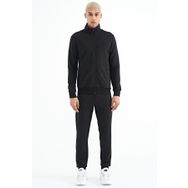 Tommy Life 85178 Siyah Dik Yaka Fermuarlı Gizli Cepli Jogger Erkek Eşofman Takım