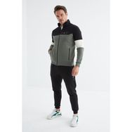 Tommy Life 85186 Çağla - Siyah Dik Yaka Renk Geçişli Standart Kalıp Erkek Eşofman Takımı