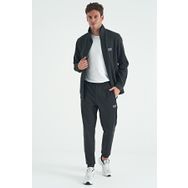 Tommy Life 85198 Antrasit Dik Yaka Fermuarlı Jogger Rahat Form Erkek Eşofman Takımı