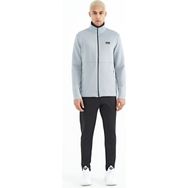 Tommy Life 85199 Gri - Siyah Fermuarlı Dik Yaka Gizli Cepli Erkek Eşofman Takım