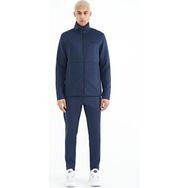 Tommy Life 85199 İndigo Fermuarlı Dik Yaka Gizli Cepli Erkek Eşofman Takımı