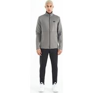 Tommy Life 85199 Koyu Gri Siyah Fermuarlı Dik Yaka Gizli Cepli Erkek Eşofman Takımı