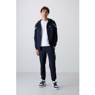 Tommy Life 85236 İndigo Pamuklu Kalın Yumuşak Dokulu Comfort Fit Baskılı Erkek Eşofman Takımı