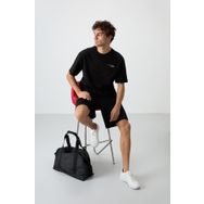 Tommy Life 85250 Siyah Pamuklu Kalın Yumuşak Dokulu Oversize Fit Nakışlı Erkek Şortlu Takım