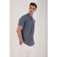 Tommy Life 87748 Basic Göğüs Logolu Standart Kalıp Triko Polo Yaka Petrol Erkek T-shirt