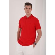 Tommy Life 87748 Basic Logolu Standart Kalıp Triko Polo Yaka Kırmızı Erkek T-shirt