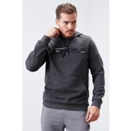 Tommy Life 87883 Antrasit Melanj Kanguru Cep Standart Kalıp Kapüşonlu Erkek Sweatshirt