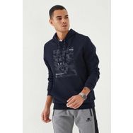 Tommy Life 87884 Lacivert Kamuflaj Desen Baskılı Standart Kalıp Kapüşonlu Erkek Sweatshirt