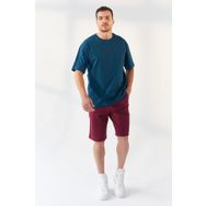 Tommy Life 87984 Zümrüt Erkek Yazı Baskılı Oversize O Yaka T-shirt