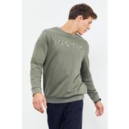 Tommy Life 88020 Çağla Yazı Nakışlı O Yaka Rahat Form Erkek Sweatshirt