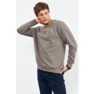 Tommy Life 88020 Camel Yazı Nakışlı O Yaka Rahat Form Erkek Sweatshirt