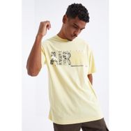 Tommy Life 88097 Air Baskılı O Yaka Sarı Erkek Oversize T-Shirt