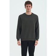 Tommy Life 88137 Haki O Yaka Şardonlu Rahat Form Basic Erkek Sweatshirt