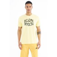 Tommy Life 88174 Sarı Yazı Baskılı O Yaka Standart Kalıp Erkek T-Shirt