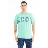 Tommy Life 88187 Su Yeşili Yazı Baskı Detaylı O Yaka Standart Kalıp Erkek T-Shirt