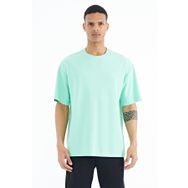 Tommy Life 88193 Su Yeşili Kol Arma Detaylı Basic Oversize Erkek T-shirt
