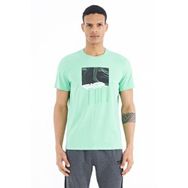 Tommy Life 88202 Su Yeşili Ön Baskı Detaylı Standart Kalıp O Yaka Erkek T-Shirt