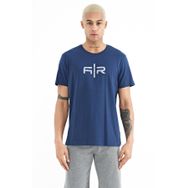 Tommy Life 88206 İndigo Yazı Baskılı O Yaka Standart Kalıp Erkek T-Shirt