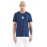 Tommy Life 88210 İndigo Minimal Baskılı O Yaka Standart Kalıp Erkek T-Shirt