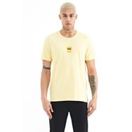 Tommy Life 88210 Sarı Minimal Baskılı O Yaka Standart Kalıp Erkek T-Shirt